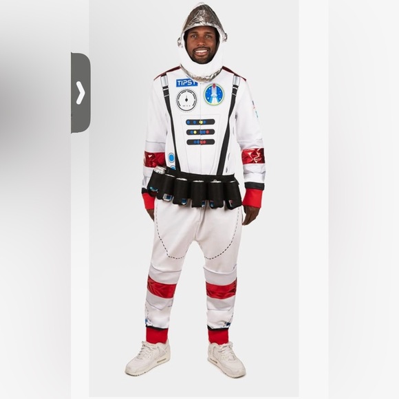 NWTS Tipsy Elves Adult Astronaut Costume Onesie in White and Red XS - Picture 1 of 3